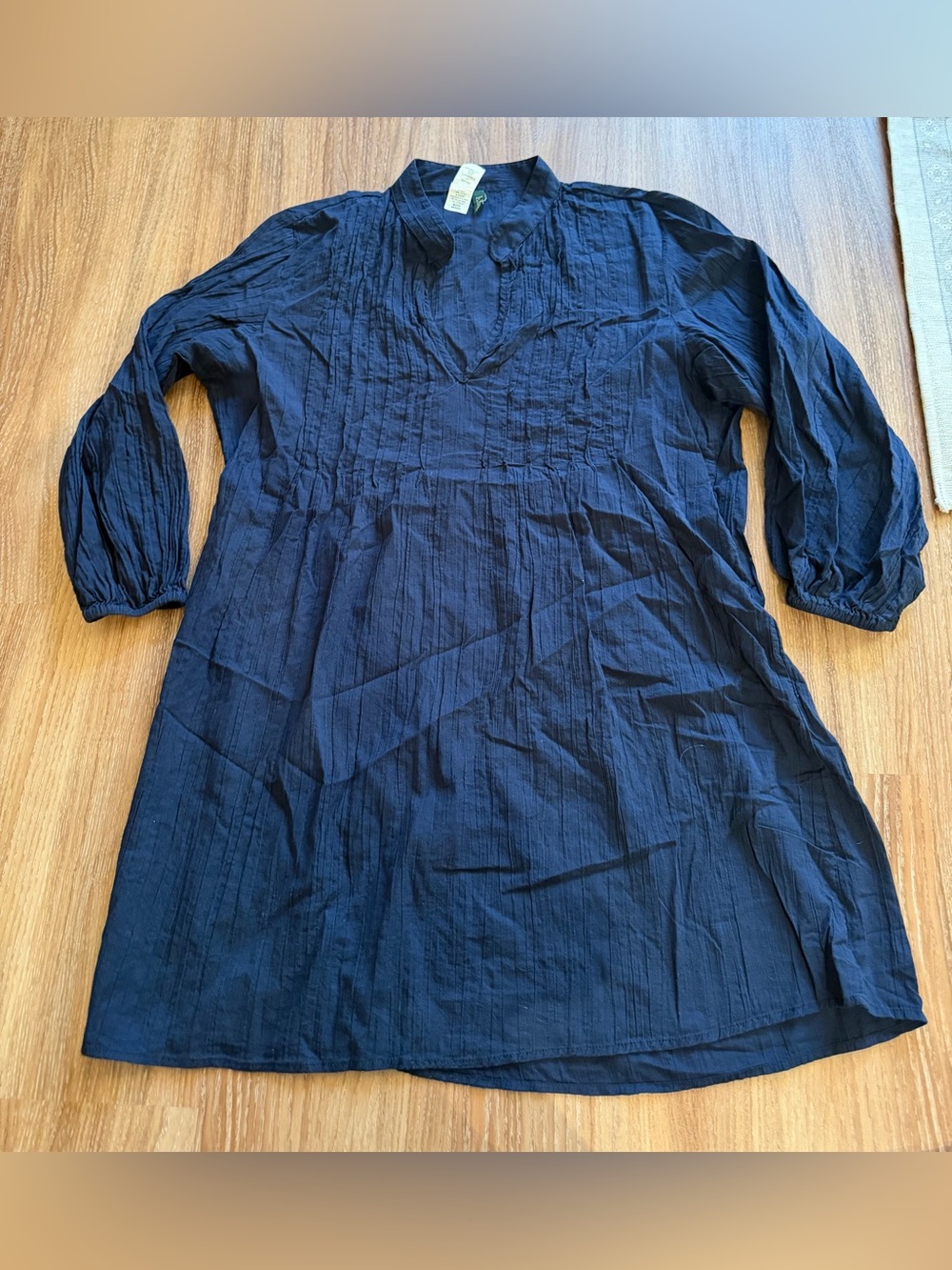Ralph Lauren Dark Navy Pintuck Popover Tunic
